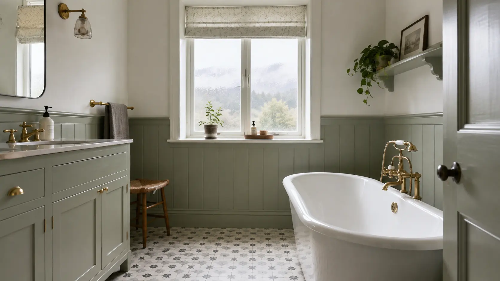 Traditional bathroom design with classic details